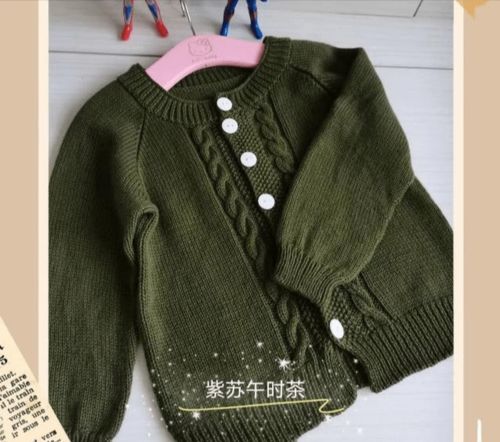 給孩子織件暖和的毛衣,棒針編織兒童開衫,附圖解教程