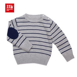 davebella 春秋熱銷經典條紋棉羊絨寶寶針織套裝