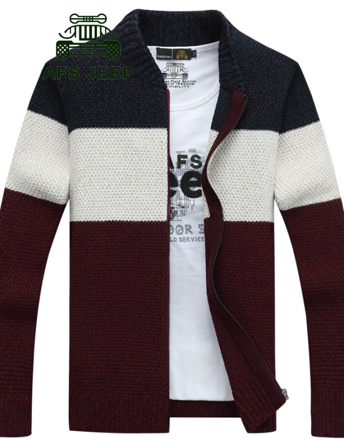 戰(zhàn)地吉普AFS JEEP新款秋冬男士立領(lǐng)開衫針織衫評(píng)測(cè)